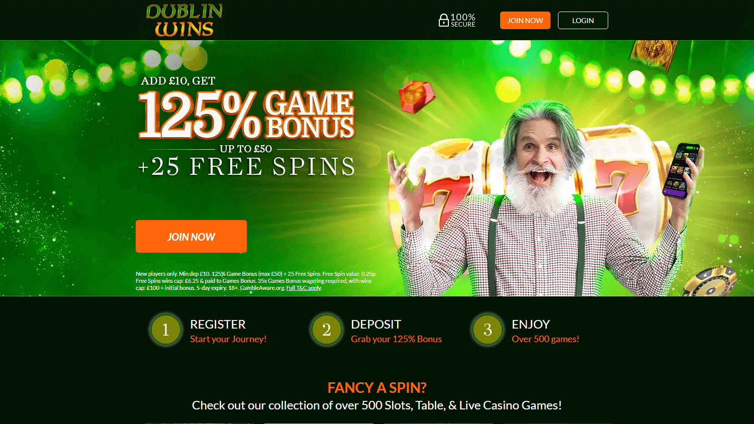 Dublin Wins Casino Desktop screenshot
