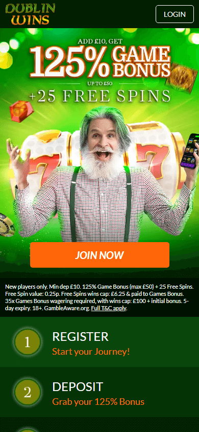 Dublin Wins Casino Mobile screenshot
